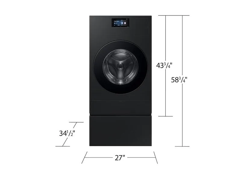 Samsung WD90F53AVBUS 5.3 Cu. Ft. Bespoke Ai Laundry Vented Combo&#8482; All-In-One Ultra Capacity Washer And Electric Dryer With Ai Home In Brushed Black