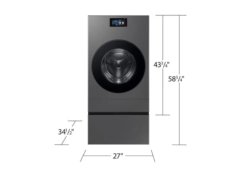 Samsung WD90F53AVS 5.3 Cu. Ft. Bespoke Ai Laundry Vented Combo&#8482; All-In-One Ultra Capacity Washer And Electric Dryer With Ai Home In Dark Steel