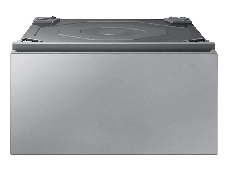 Samsung WE502NT Bespoke 27 Laundry Pedestal With Storage Drawer In Silver Steel