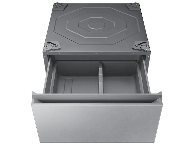 Samsung WE502NT Bespoke 27 Laundry Pedestal With Storage Drawer In Silver Steel