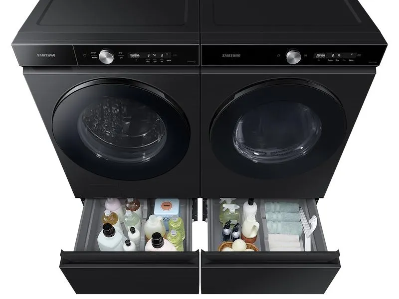 Samsung WE502NV Bespoke 27 Laundry Pedestal With Storage Drawer In Brushed Black