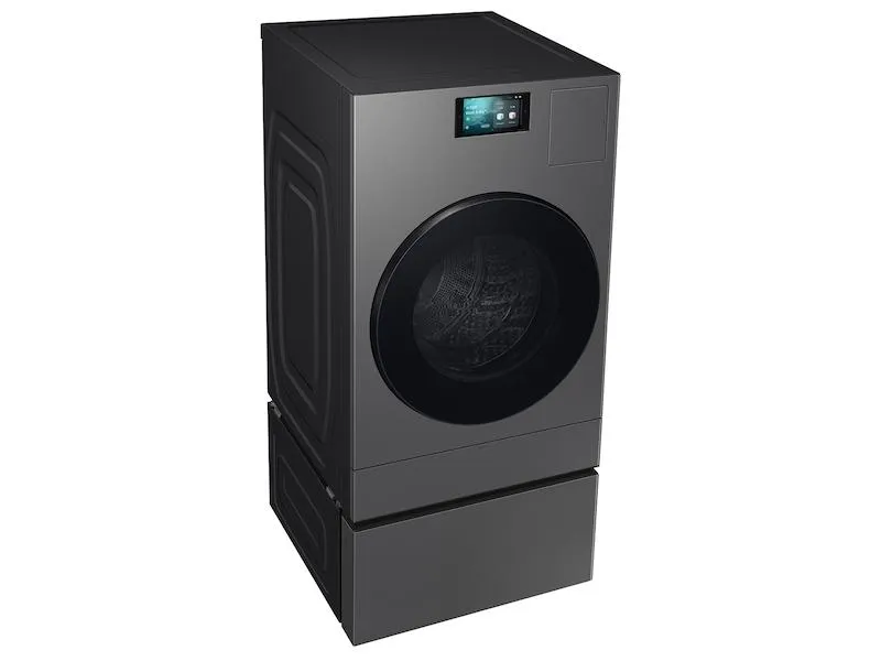 Samsung WE702NZ Bespoke Ai Laundry Combo&#8482; Pedestal With Storage Drawer In Dark Steel