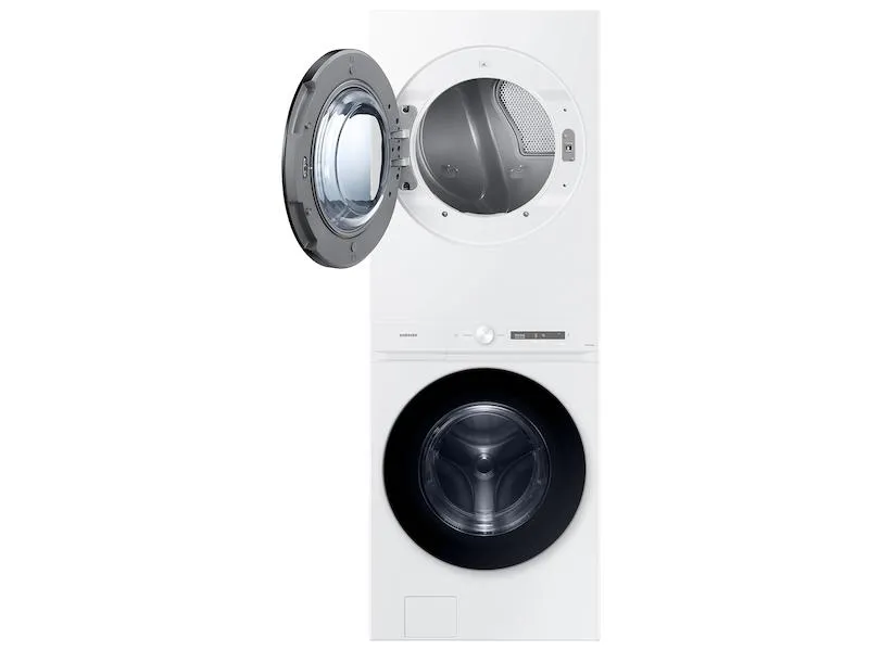 Samsung WH46DBH100EW Bespoke 4.6 Cu. Ft. Ai Laundry Hub&#8482; Large Capacity Single Unit Washer With Steam Wash And 7.6 Cu. Ft. Electric Dryer In White