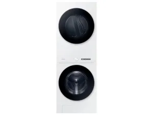 Samsung WH46DBH100EW Bespoke 4.6 Cu. Ft. Ai Laundry Hub&#8482; Large Capacity Single Unit Washer With Steam Wash And 7.6 Cu. Ft. Electric Dryer In White