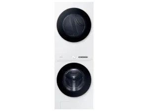 Samsung WH46DBH100GW Bespoke 4.6 Cu. Ft. Ai Laundry Hub&#8482; Large Capacity Single Unit Washer With Steam Wash And 7.6 Cu. Ft. Gas Dryer In White