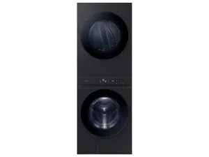 Samsung WH46DBH500EV Bespoke 4.6 Cu. Ft. Ai Laundry Hub&#8482; Large Capacity Single Unit Washer With Flex Auto Dispense System And 7.6 Cu. Ft. Electric Dryer In Brushed Black
