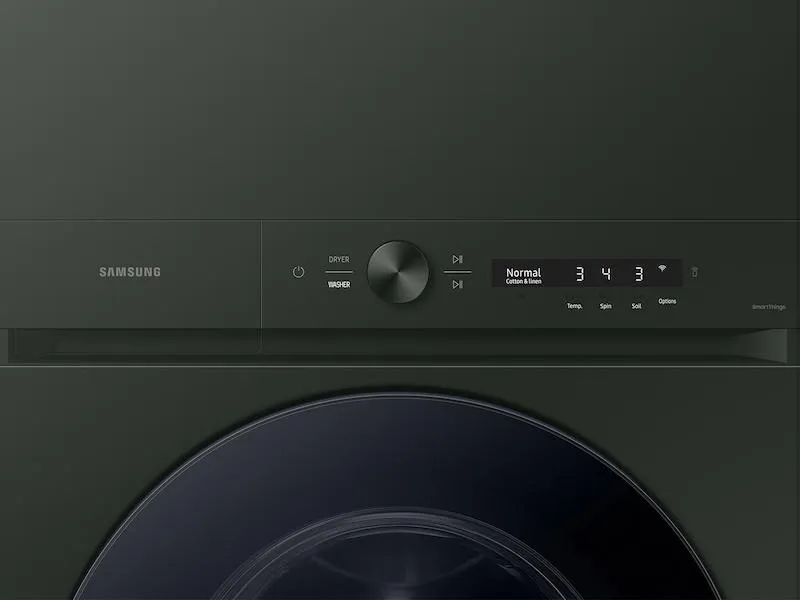 Samsung WH53DBH700EF Bespoke 5.3 Cu. Ft. Ai Laundry Hub&#8482; Ultra Capacity Single Unit Washer With Ai Optiwash&#8482; And 7.6 Cu. Ft. Electric Dryer In Satin Green