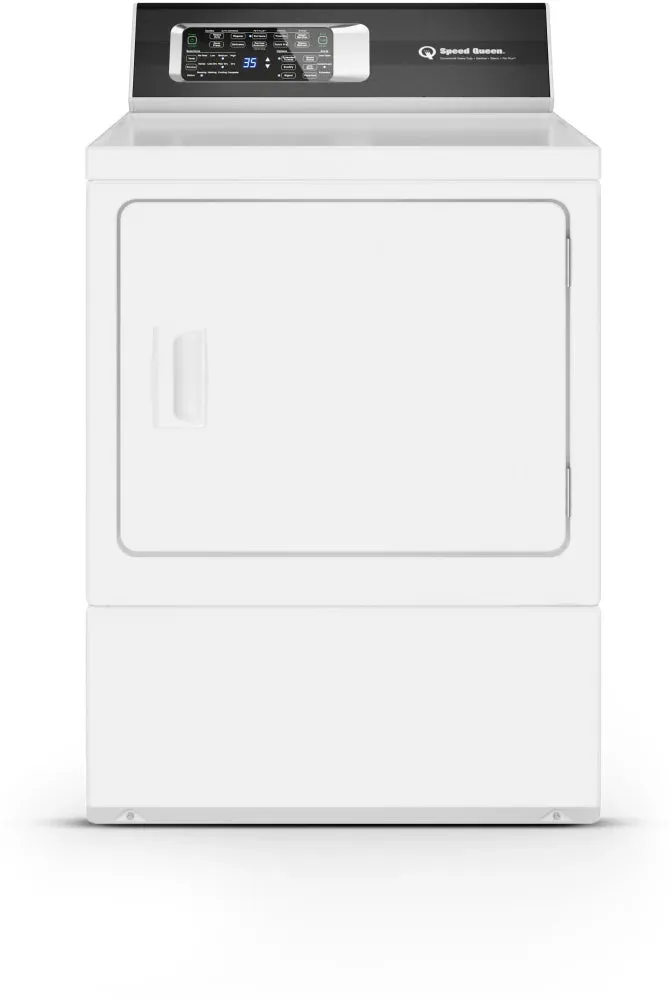 Speed Queen DF7004WE Df7 Sanitizing White Electric Dryer With Front Control Pet Plus&#8482; Steam Over-Dry Protection Technology Energy Star Certified 5-Year Warranty