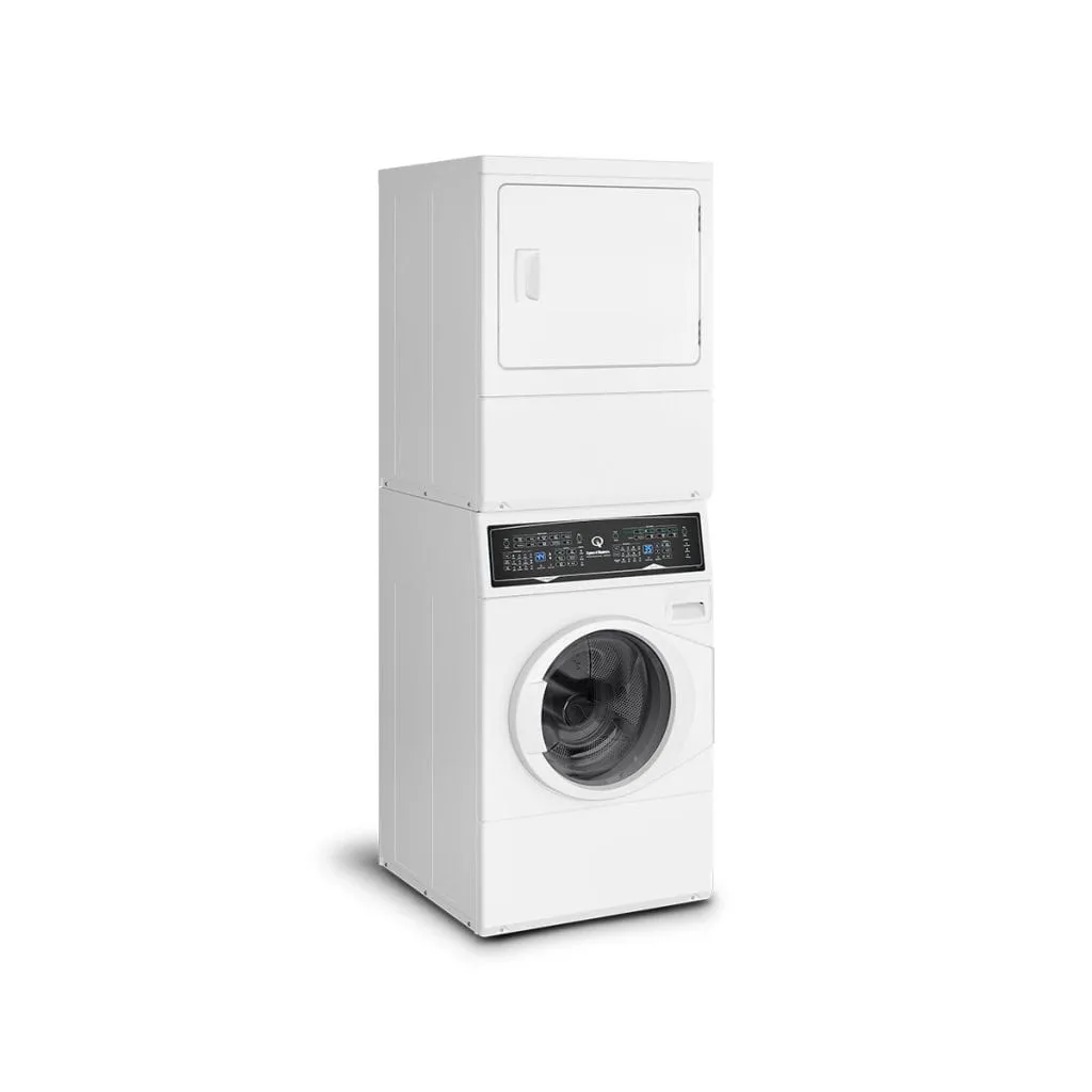 Speed Queen SF7007WE Sf7 Stacked White Washer - Electric Dryer With Pet Plus Sanitize Fast Cycle Times 5-Year Warranty