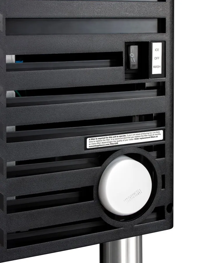 Summit BIM100 Commercially Listed Clear Icemaker With 100 Lb. Ice Production Capacity For Built-In Or Freestanding Use