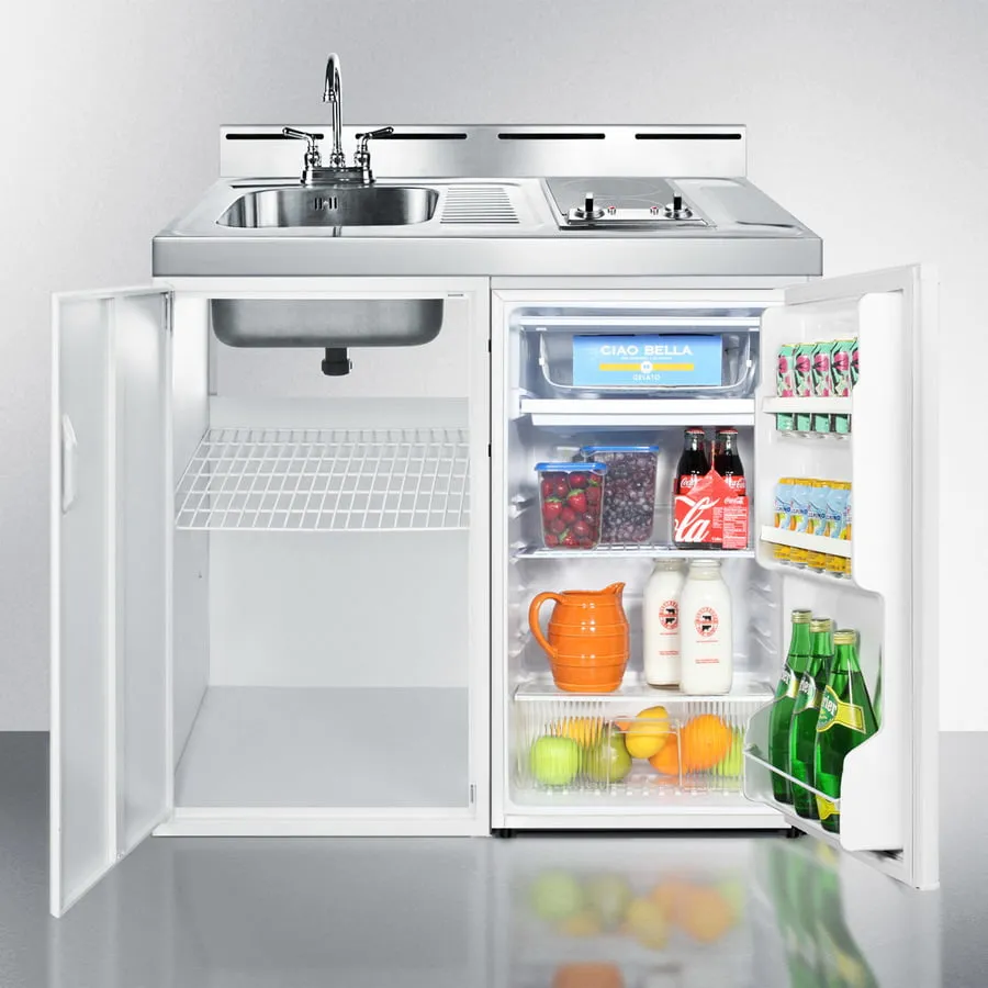 Summit C39ELAUTOGLASS 39 Wide All-In-One Kitchenette