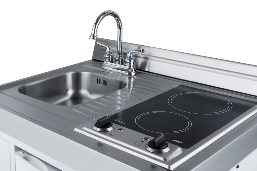 Summit C39ELAUTOGLASS 39 Wide All-In-One Kitchenette