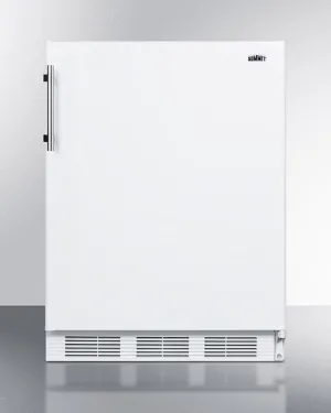 Summit CT661W Freestanding Counter Height Refrigerator-Freezer For Residential Use. Cycle Defrost With Deluxe Interior And White Finish