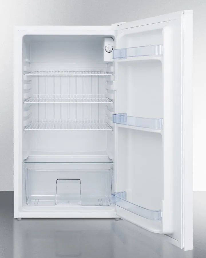 Summit FF471WBIADA Built-In Undercounter All-Refrigerator In White For Use In Ada Compliant Settings