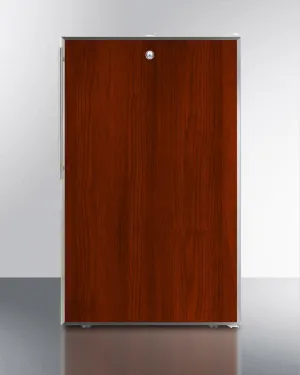 Summit FF511LBI7FR Commercially Listed 20 Wide Built-In Undercounter All-Refrigerator. Auto Defrost With A Lock And Stainless Steel Door Frame For Slide-In Custom Panels