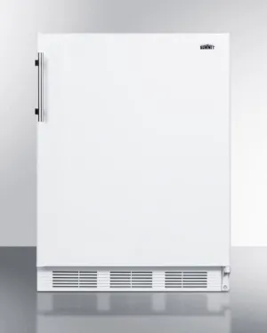 Summit FF61BI Built-In Undercounter All-Refrigerator For Residential Use. Auto Defrost With White Exterior