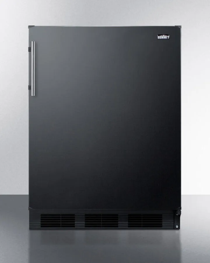 Summit FF63B Freestanding Residential Counter Height All-Refrigerator In Black With Automatic Defrost And Deluxe Interior