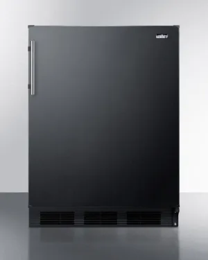 Summit FF63B Freestanding Residential Counter Height All-Refrigerator In Black With Automatic Defrost And Deluxe Interior