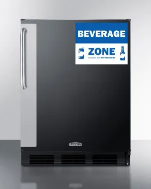Summit FF6BK7BZADA 24 Wide All-Refrigerator. Ada Height