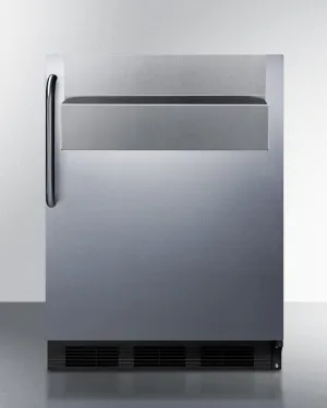 Summit FF7BKBISSTBADASR 24 Wide Built-In All-Refrigerator. Ada Compliant. With Speed Rail