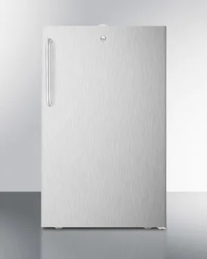 Summit FS408BL7CSS Commercially Listed 20 Wide Built-In Undercounter All-Freezer. -20 C Capable With A Lock And Complete Stainless Steel Exterior