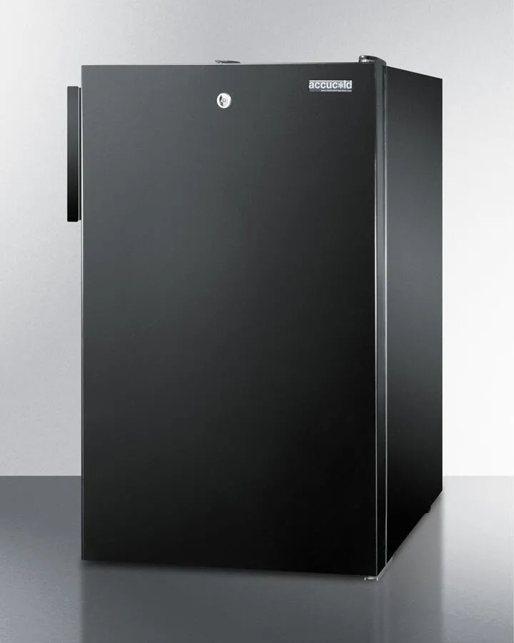 Summit FS408BLBI7ADA Commercially Listed Ada Compliant 20 Wide Built-In Undercounter All-Freezers. -20 C Capable With A Lock And Black Finish
