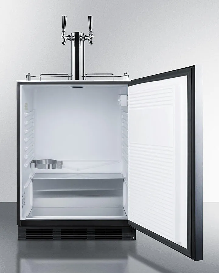 Summit SBC58BLBIADACFTWIN 24 Wide Built-In Coffee Kegerator. Ada Compliant