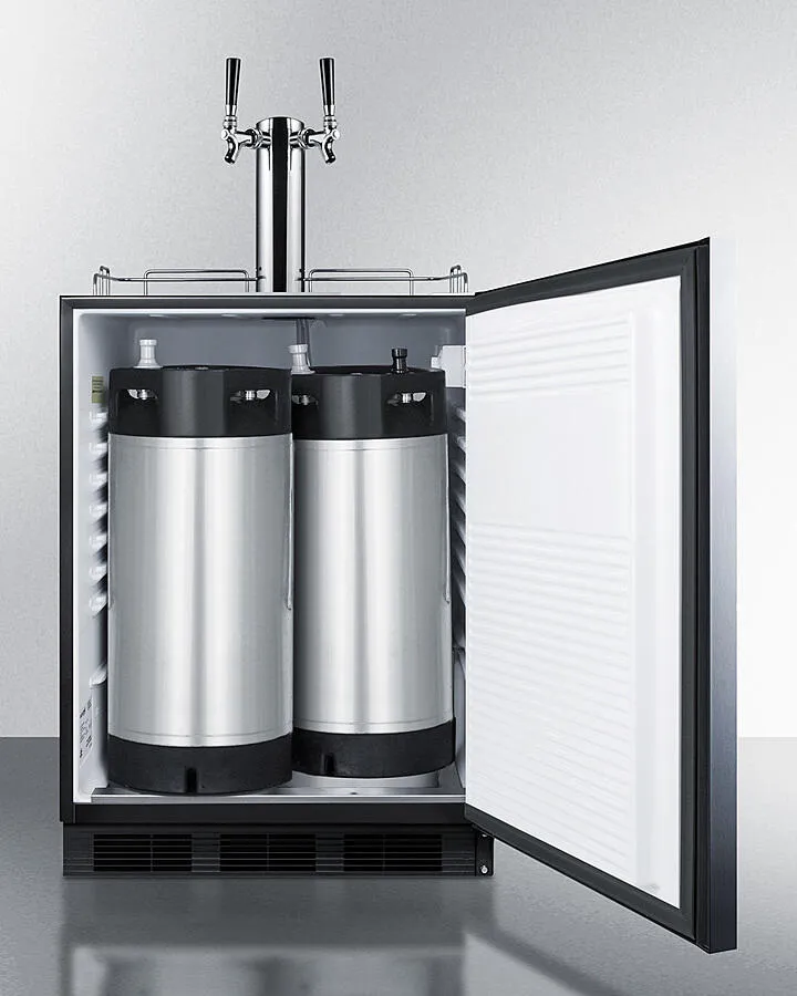 Summit SBC58BLBIADACFTWIN 24 Wide Built-In Coffee Kegerator. Ada Compliant