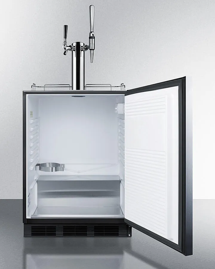 Summit SBC58BLBIADACMTWIN 24 Wide Built-In Coffee Kegerator. Ada Compliant