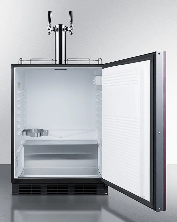 Summit SBC58BLBIADAIFCFTWIN 24 Wide Built-In Coffee Kegerator. Ada Compliant