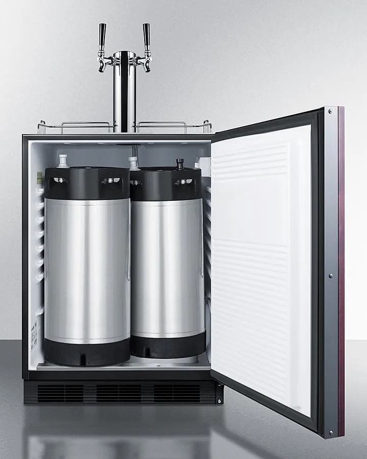 Summit SBC58BLBIADAIFCFTWIN 24 Wide Built-In Coffee Kegerator. Ada Compliant