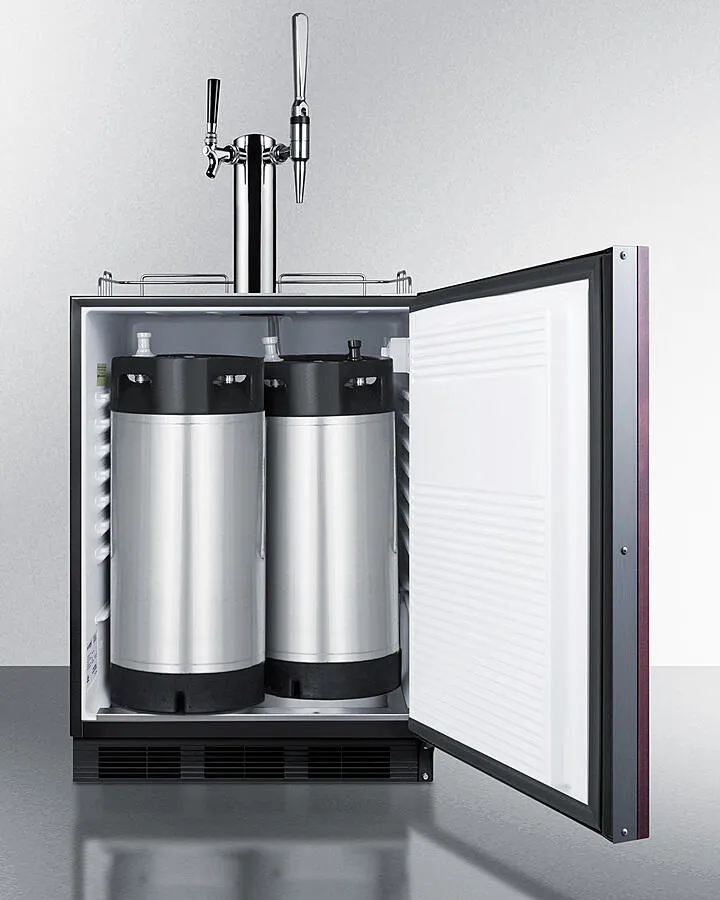 Summit SBC58BLBIADAIFCMTWIN 24 Wide Built-In Coffee Kegerator. Ada Compliant