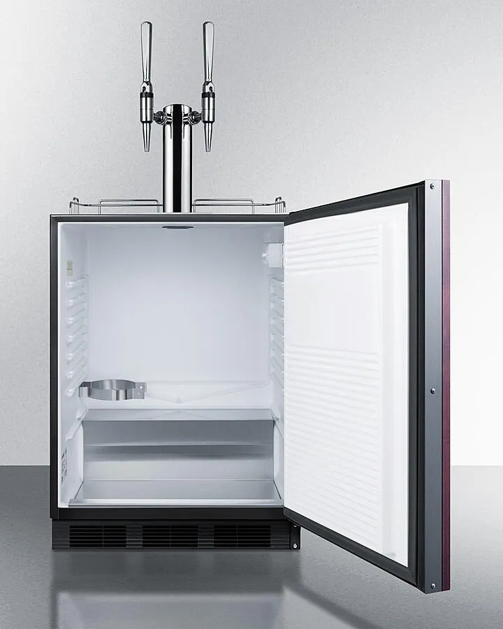 Summit SBC58BLBIADAIFNCFTWIN 24 Wide Built-In Coffee Kegerator. Ada Compliant