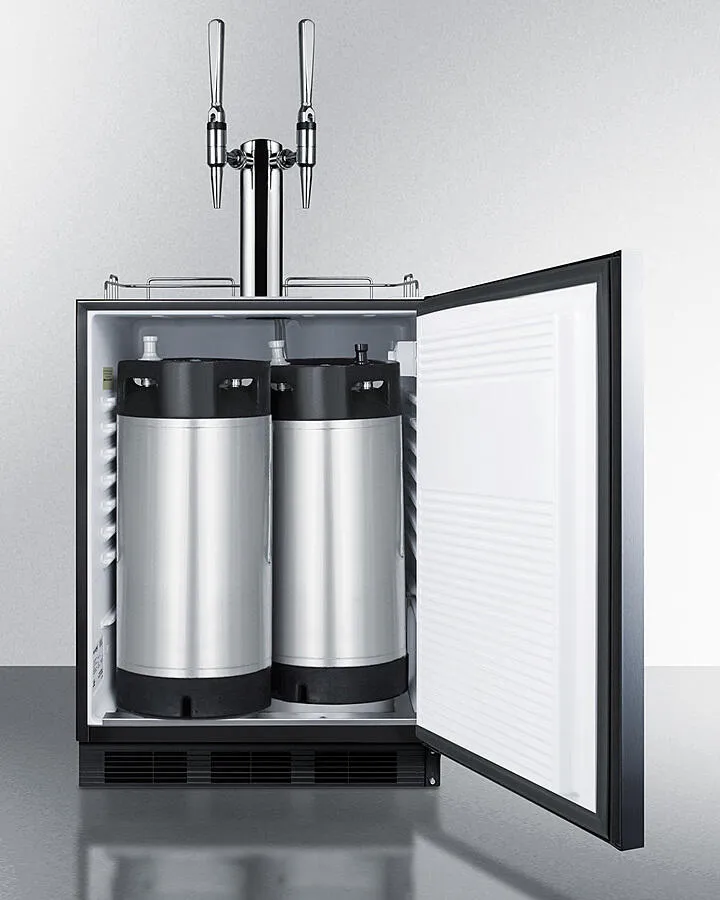 Summit SBC58BLBIADANCFTWIN 24 Wide Built-In Coffee Kegerator. Ada Compliant