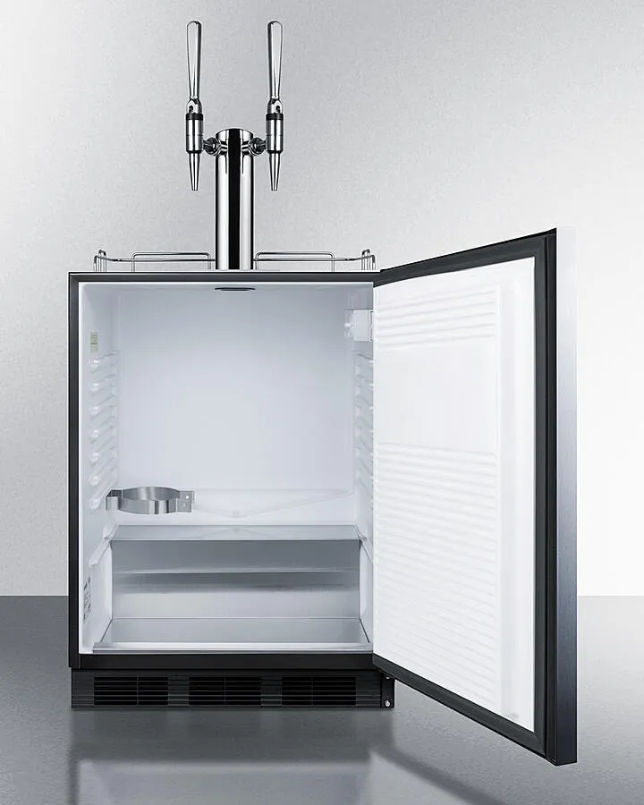 Summit SBC58BLBIADANCFTWIN 24 Wide Built-In Coffee Kegerator. Ada Compliant