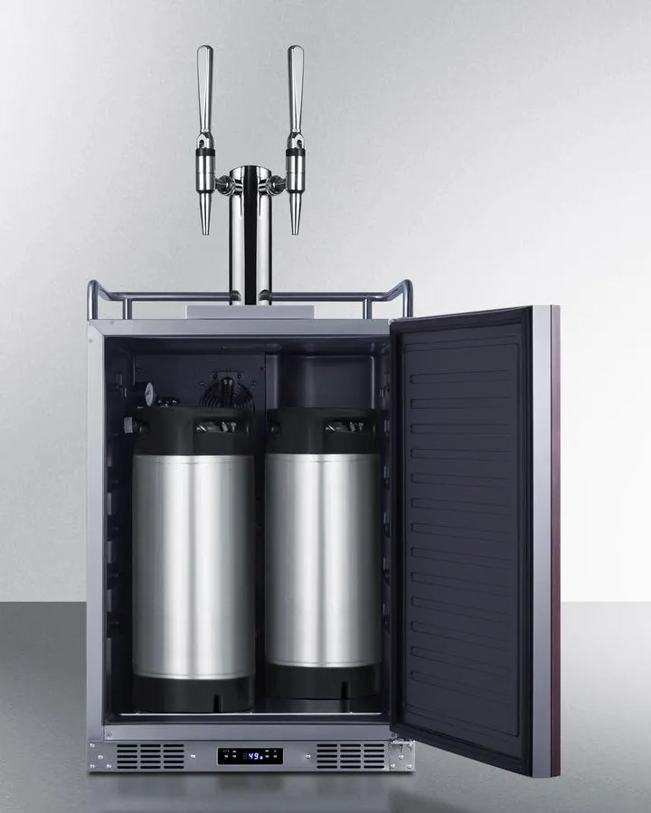 Summit SBC682PNRNCFTWIN 24 Wide Built-In Nitro Coffee Kegerator (Panel Not Included)
