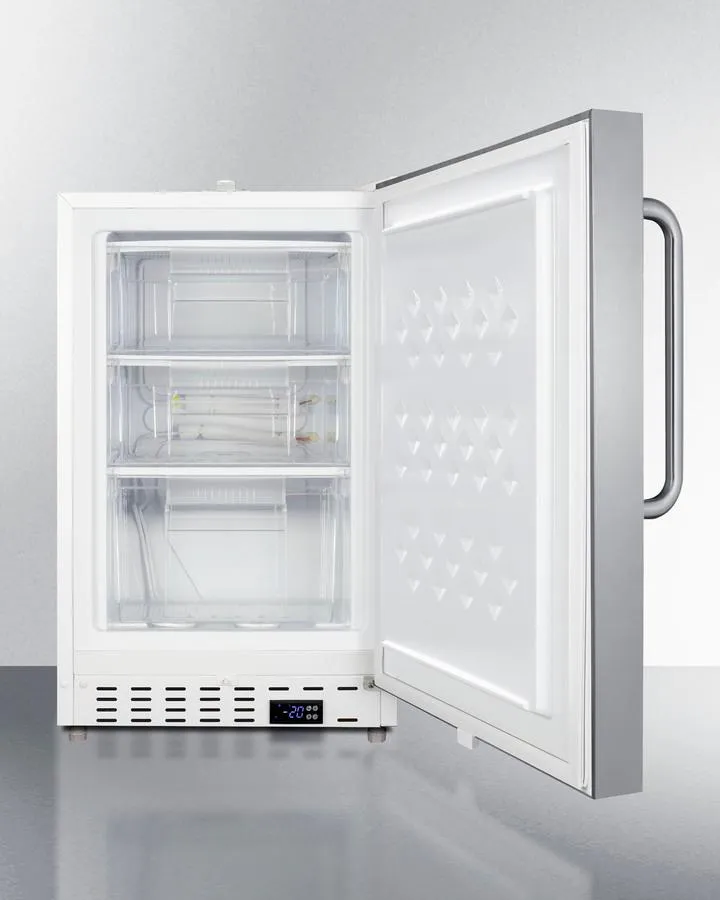 Summit SCF505SSTBADA 20 Wide Built-In Commercial All-Freezer. Ada Compliant