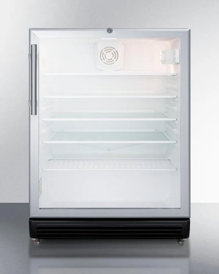 Summit SCR600BGLMBL 24 Wide Beverage Center