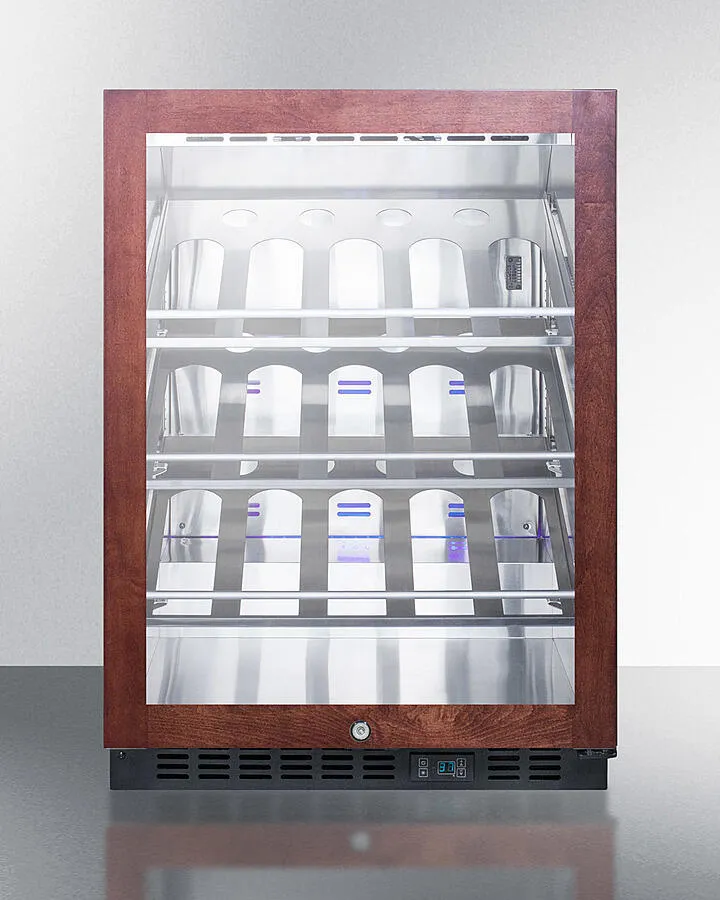 Summit SCR610BLCHPNR 24 Wide Single Zone Built-In Commercial Wine Cellar