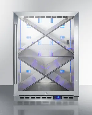 Summit SCR610BLXCSS 24 Wide Single Zone Built-In Commercial Wine Cellar