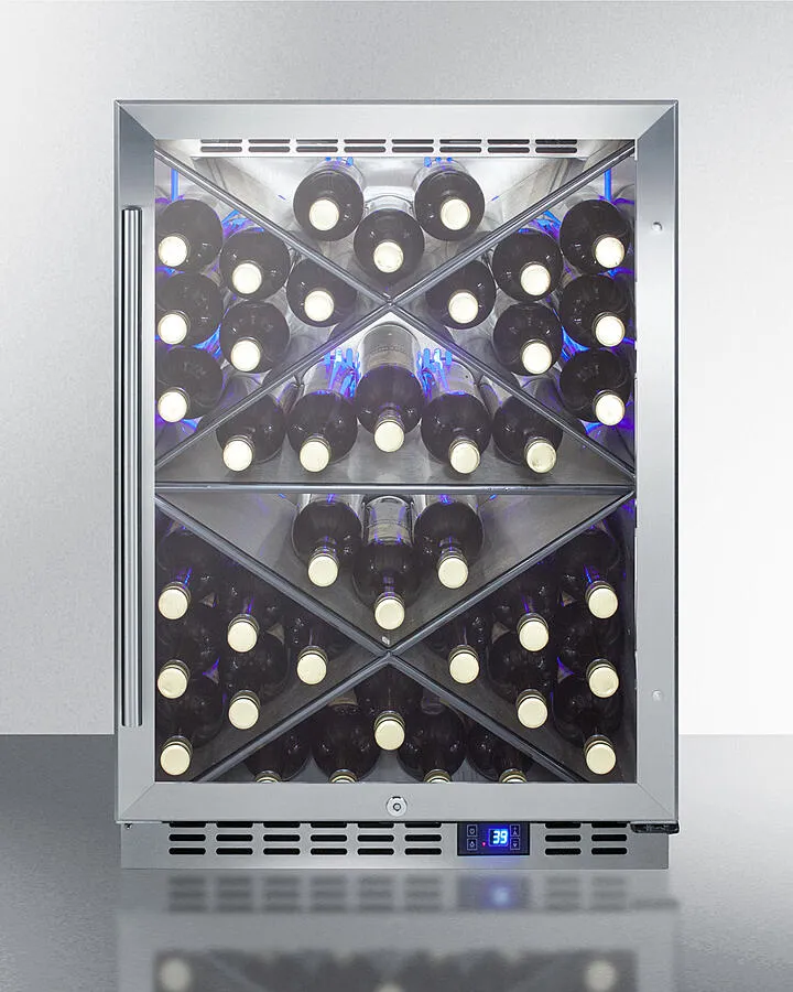 Summit SCR610BLXCSS 24 Wide Single Zone Built-In Commercial Wine Cellar