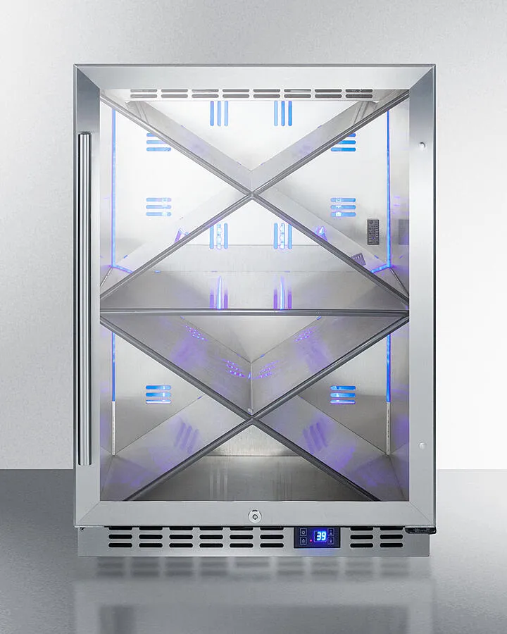 Summit SCR610BLXCSS 24 Wide Single Zone Built-In Commercial Wine Cellar