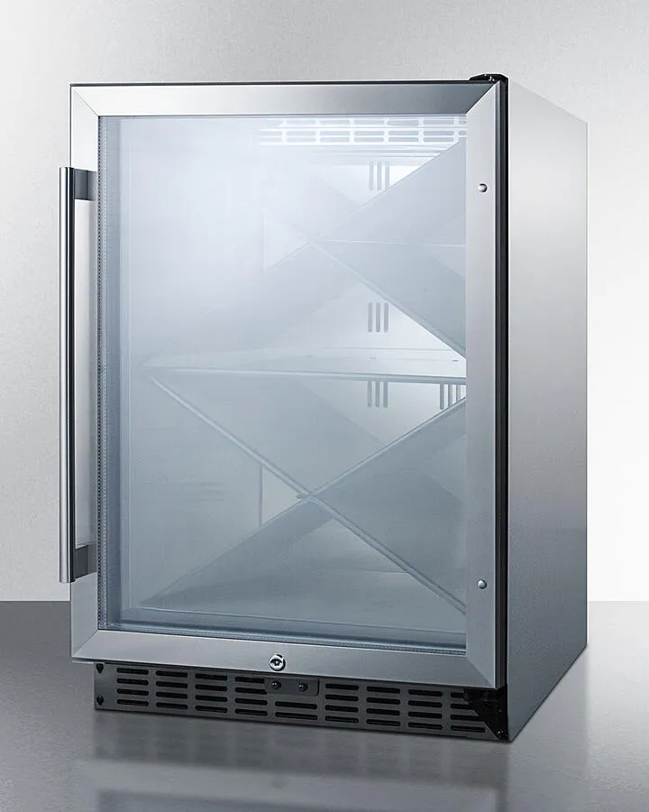 Summit SCR610BLXCSS 24 Wide Single Zone Built-In Commercial Wine Cellar