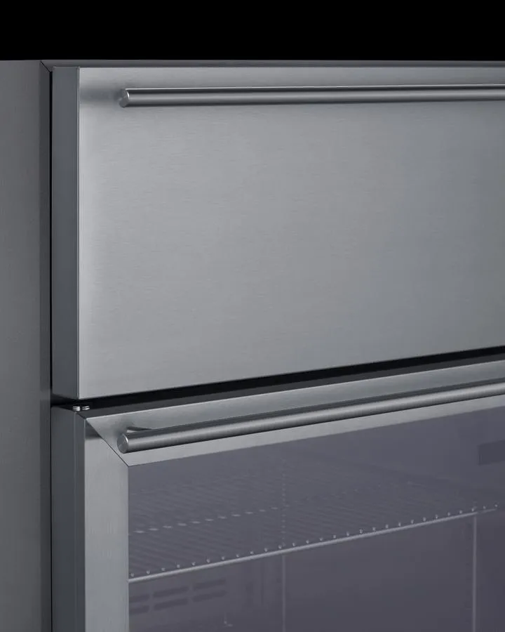 Summit SCR615TDCSS 24 Wide Built-In Commercial Beverage Refrigerator With Top Drawer