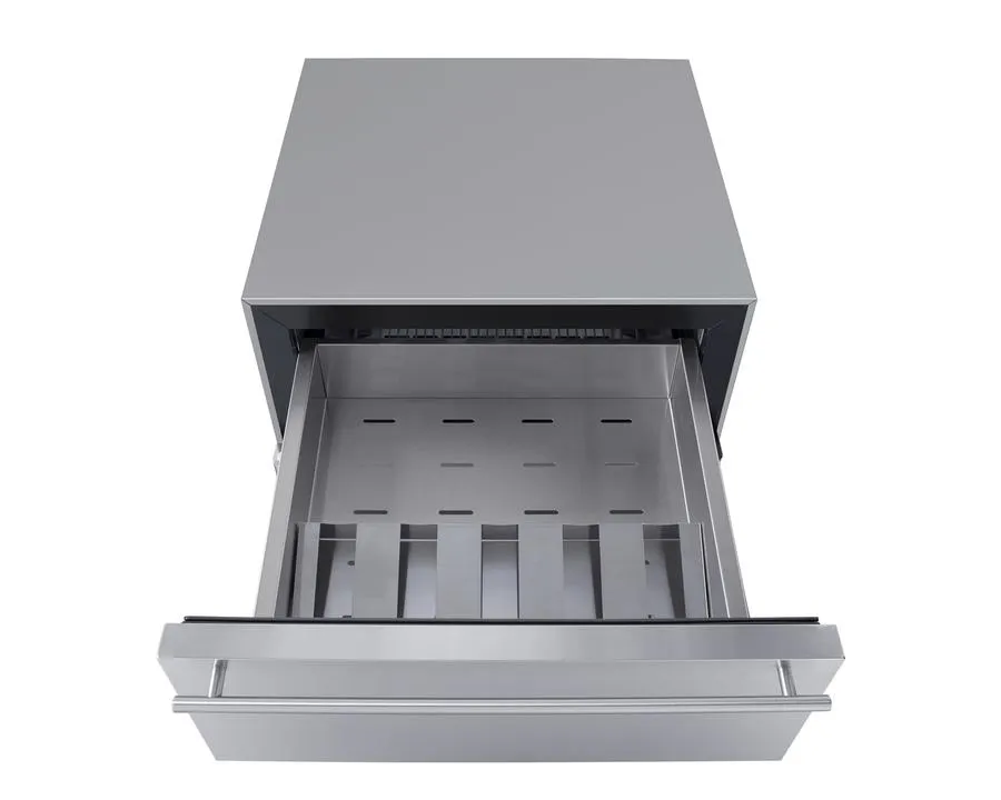 Summit SCR615TDCSS 24 Wide Built-In Commercial Beverage Refrigerator With Top Drawer
