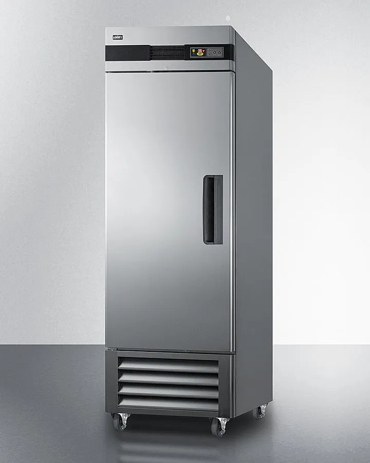 Summit SCRR232LH 23 Cu.Ft. Commercial Reach-In Refrigerator In Complete Stainless Steel With Left Hand Door Swing