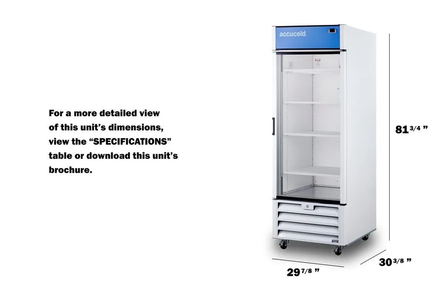 Summit SCRR261G 30 Wide Commercial Beverage Refrigerator