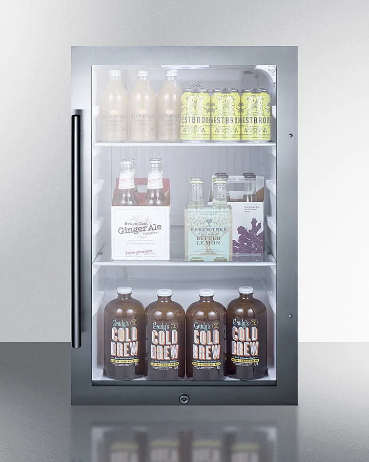Summit SPR489OS Shallow Depth Indoor/Outdoor Beverage Cooler