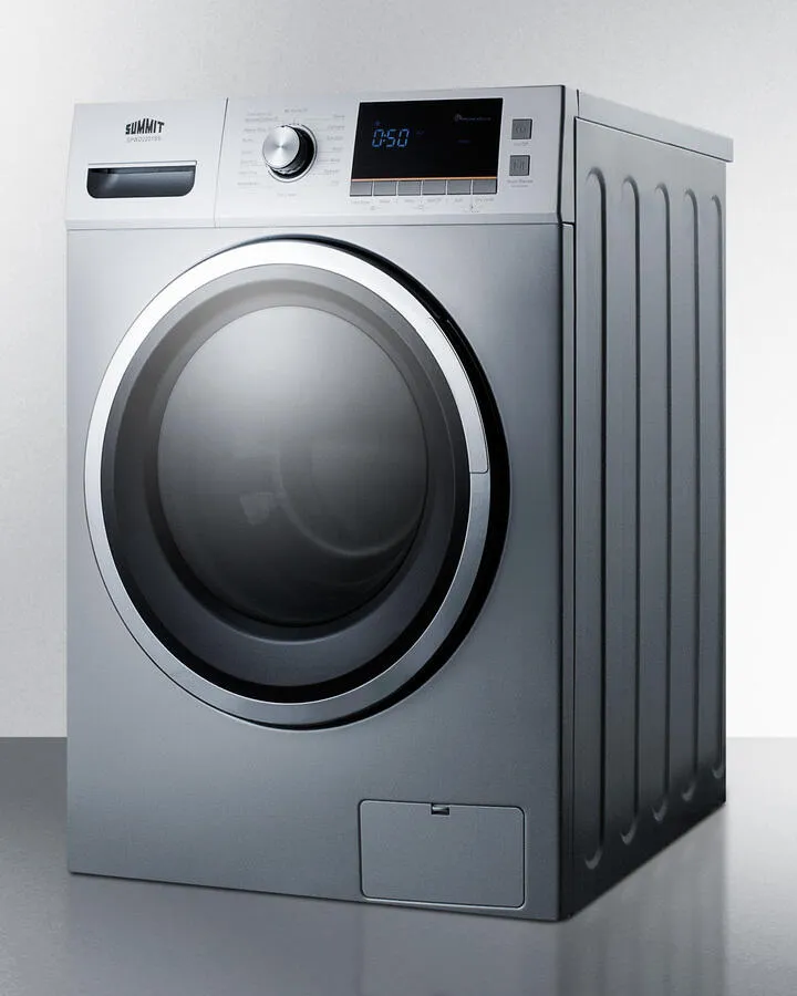 Summit SPWD2201SS 24 Wide 115V Washer/Dryer Combo For Non-Vented Use In Platinum Finish