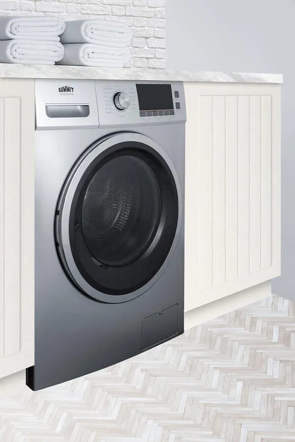 Summit SPWD2201SS 24 Wide 115V Washer/Dryer Combo For Non-Vented Use In Platinum Finish